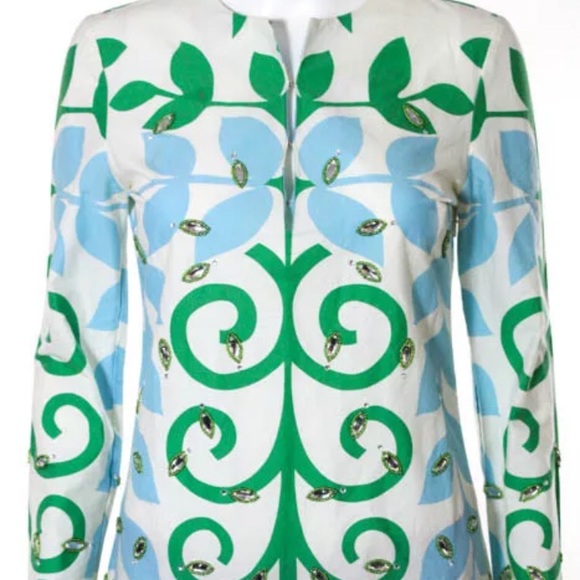 Tory Burch multi color abstract with stones cotton - Picture 3 of 8